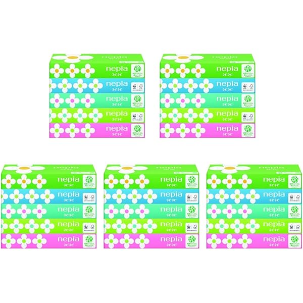 Amazon.co.jp: ネピア ティッシュ ネピネピメイト 300枚(150組) × 5